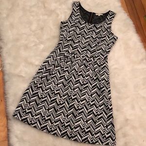 Mystree Chevron Fit and Flare Dress